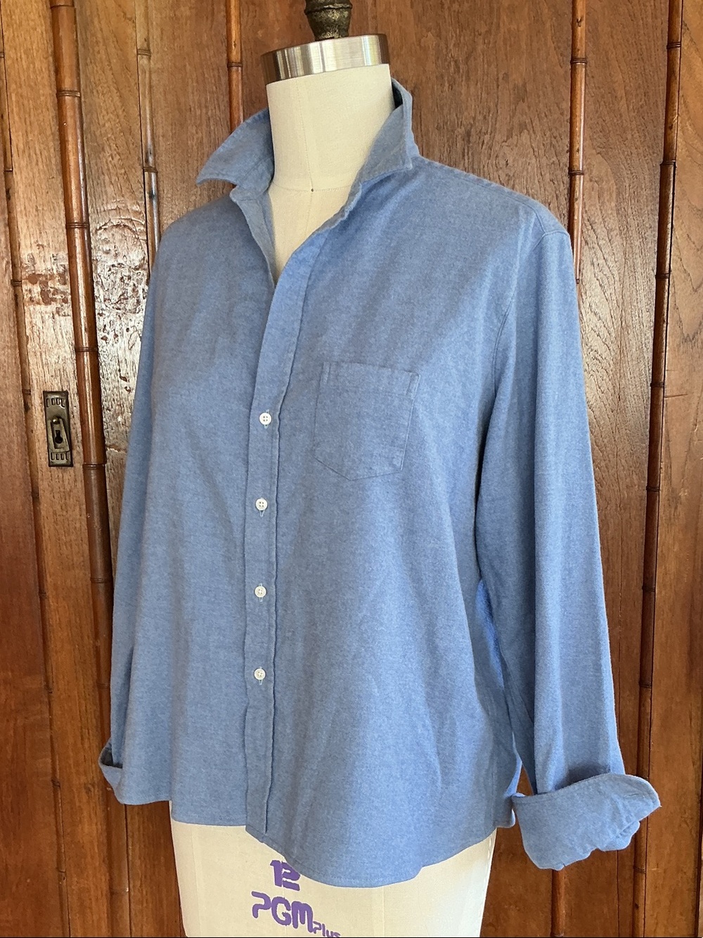 Frank & Eileen 100% Colton Blue Flannel Long-Sleeve Button-Up Shirt